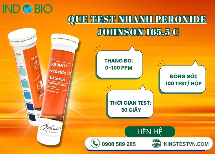 Chi tiết kỹ thuật Test H2O2 165.5C JOHNSON